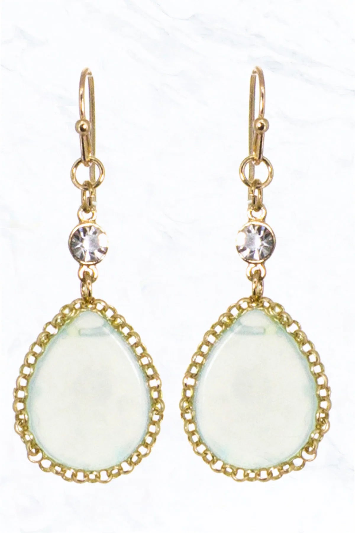 Teardrop Smooth Stone Earrings