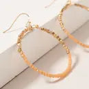 Glass Metal Beaded Dangling Earrings