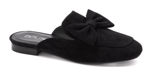 Hello Fall-Black Suede Mule Slip On