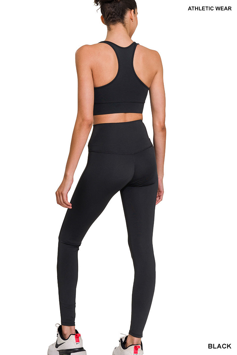 ATHLETIC RACERBACK TANK TOP & LEGGINGS SET