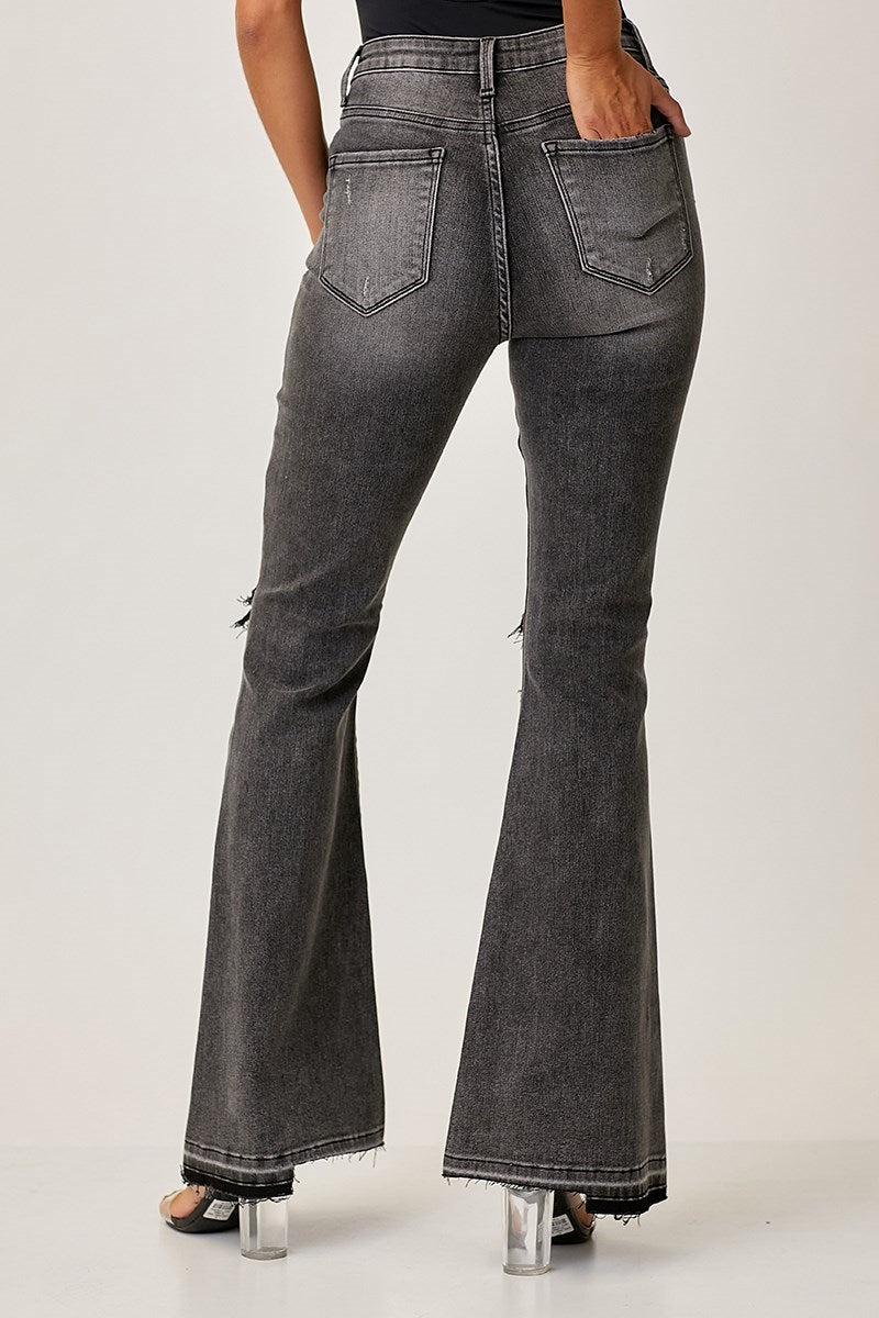 Risen HIGH-RISE WIDE FLARE JEANS