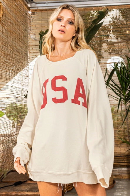 USA Graphic Oversize Sweatshirt