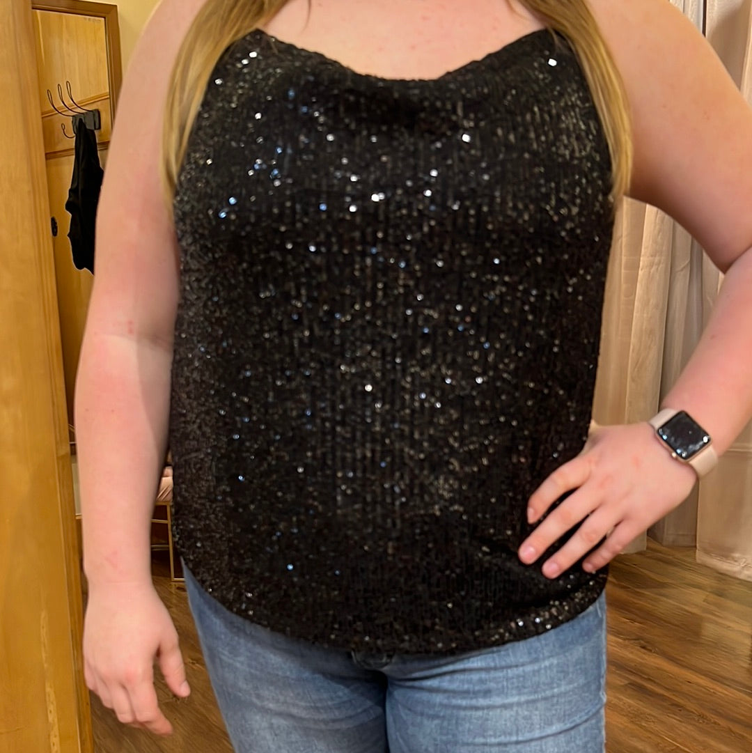 Sequin Tank Plus