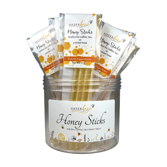 Honey Sticks with Display Jar