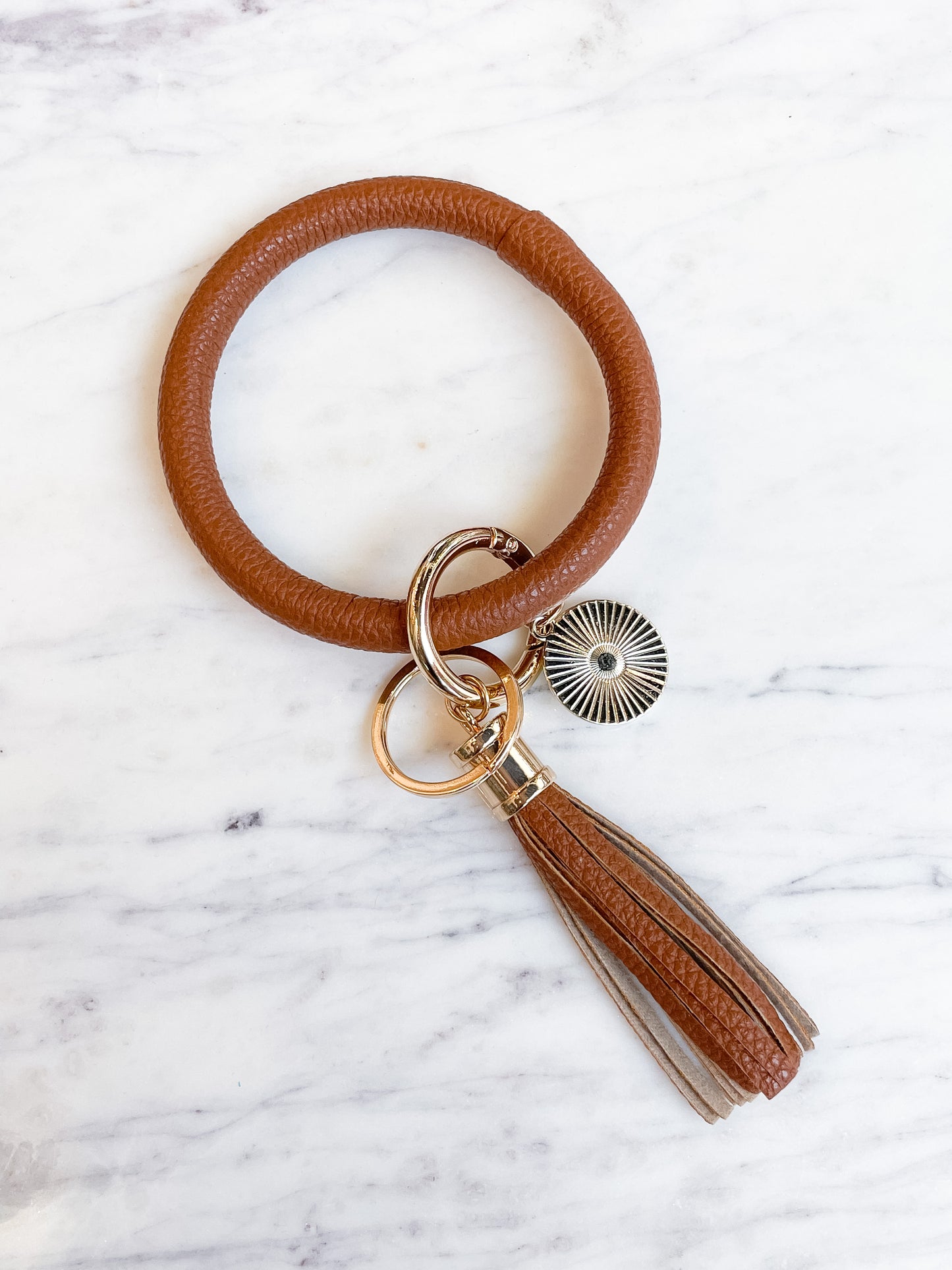 Benton Bracelet Keychain in Brown