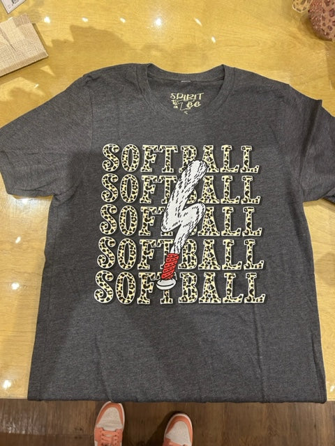 Softball Leopard Tee